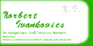 norbert ivankovics business card